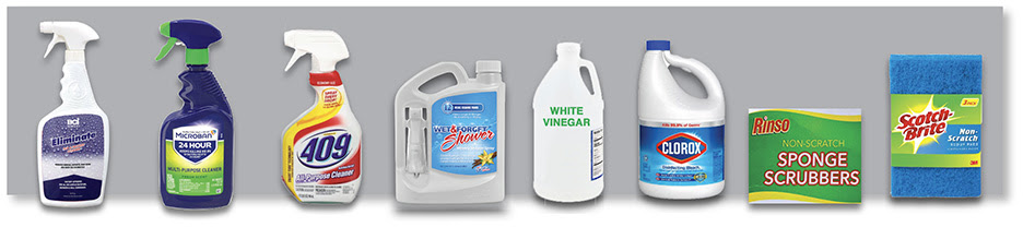 Recommended cleaning products