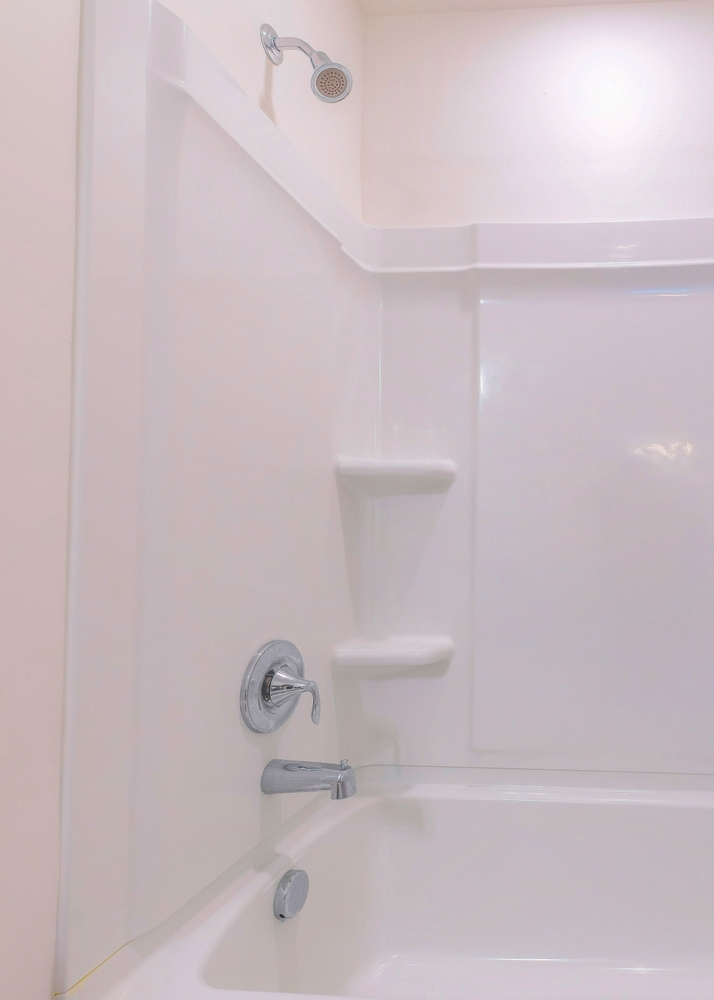 Vertical,Alcove,Tub,Shower,Combo,Kit,With,Acrylic,Wall,Panel.